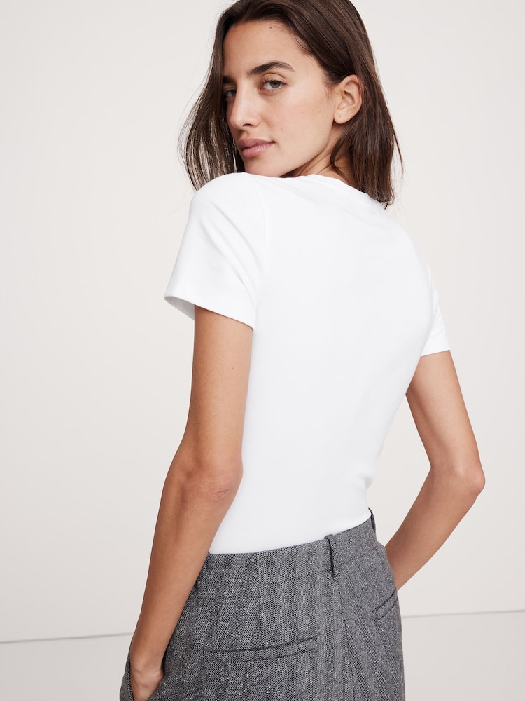 Blanco - Camiseta entallada refinada de Banana Republic - Imagen 2 de 4