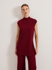 Phase Eight Red Lori Ribbed Tunic - Image 1 of 7