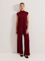 Phase Eight Red Lori Ribbed Tunic - Image 3 of 7