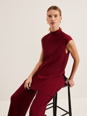 Phase Eight Red Lori Ribbed Tunic - Image 5 of 7