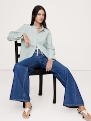 Banana Republic Green The Everyday Linen Shirt - Image 1 of 1