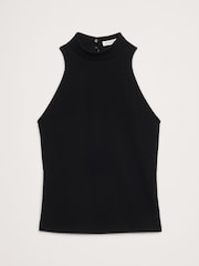 Banana Republic Black Refined Mock-Neck Tank Top - Image 4 of 4
