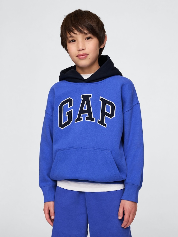 Gap Blue Vintage Soft Logo Hoodie (4-13yrs) - Image 1 of 5