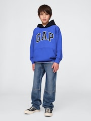 Gap Blue Vintage Soft Logo Hoodie (4-13yrs) - Image 3 of 5