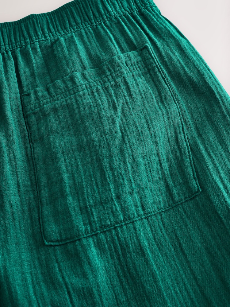 Groen - Gap 100% katoenen Kreukeltextuur gaas Easy Barrel Broeken - Image 11 of 12
