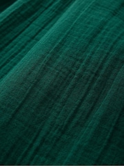 Verde - Pantalones de gasa de algodón 100 % en tejido arrugado y pernera tipo barril de Gap - Imagen 12 de 12