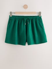 Gap Green 100% Cotton Crinkle Gauze Easy Shorts - Image 6 of 8