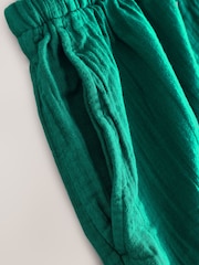 Gap Green 100% Cotton Crinkle Gauze Easy Shorts - Image 8 of 8