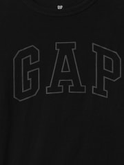 Negro - Camiseta de manga corta y cuello redondo con logo de Gap (4-13años) - Imagen 3 de 3