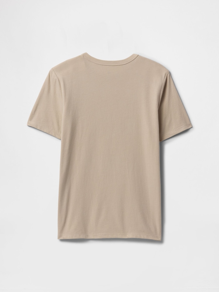 Gap Beige Logo Short Sleeve Crew Neck Graphic T-Shirt (4-13yrs) - Image 2 of 3