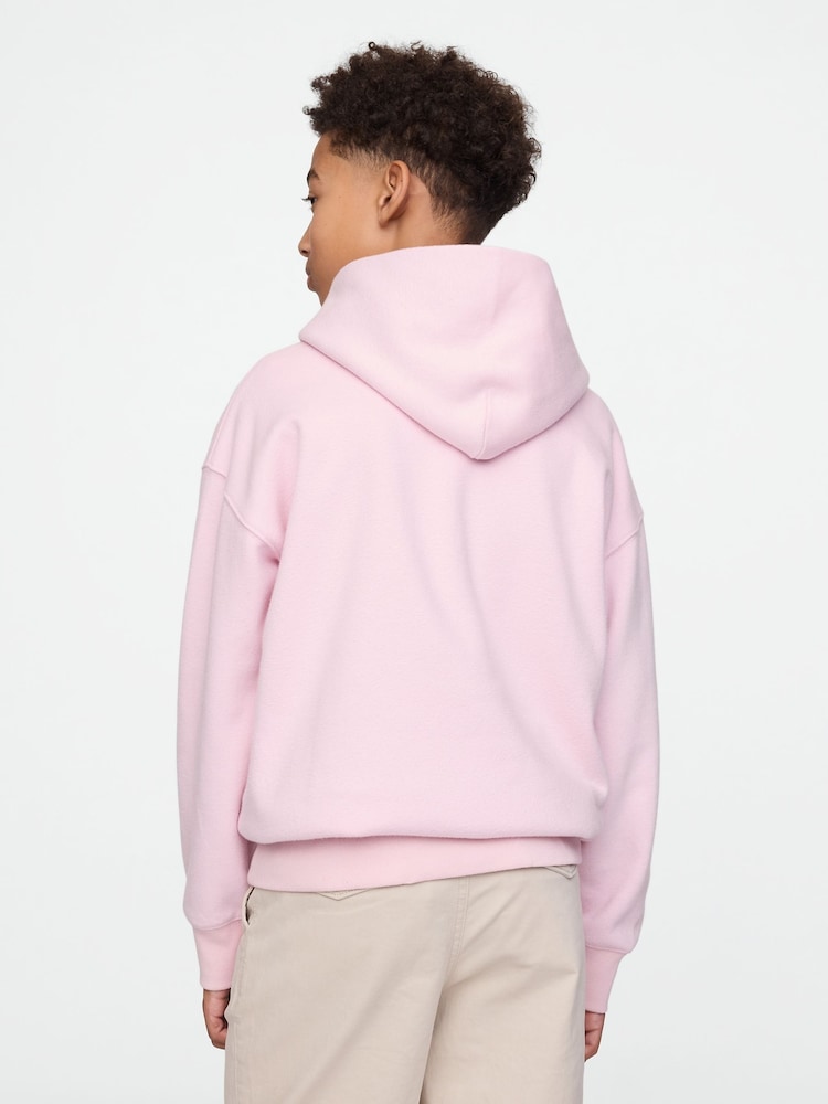 Gap Pink New York Vintage Fleece-Lined Hoodie (4-13yrs) - Image 2 of 4
