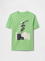 zelena Skateboarder - Gap Short Sleeve Graphic T-Shirt (4-13yrs) - Slika 1 iz 2
