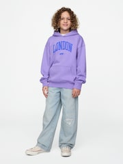 Gap Purple London Vintage Fleece-Lined Hoodie (4-13yrs) - Image 3 of 4