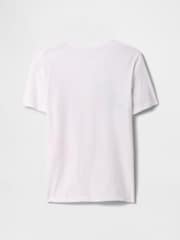 Gap White Logo Short Sleeve Crew Neck Graphic T-Shirt (4-13yrs) - Image 2 of 3
