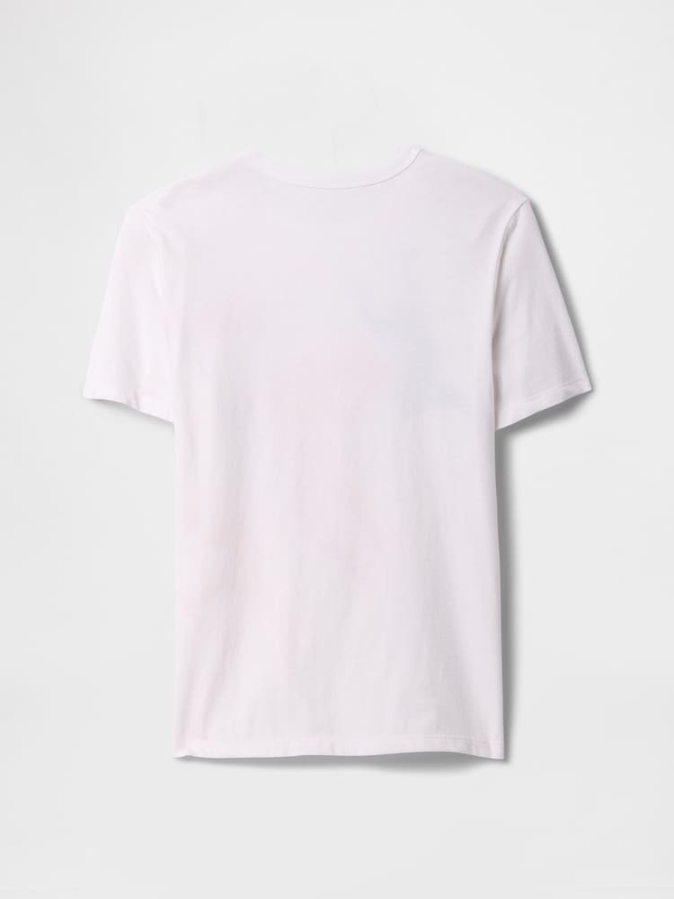 Gap White Logo Short Sleeve Crew Neck Graphic T-Shirt (4-13yrs) - Image 2 of 3