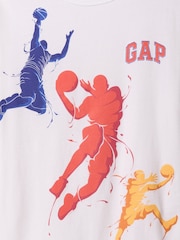 Gap White Logo Short Sleeve Crew Neck Graphic T-Shirt (4-13yrs) - Image 3 of 3