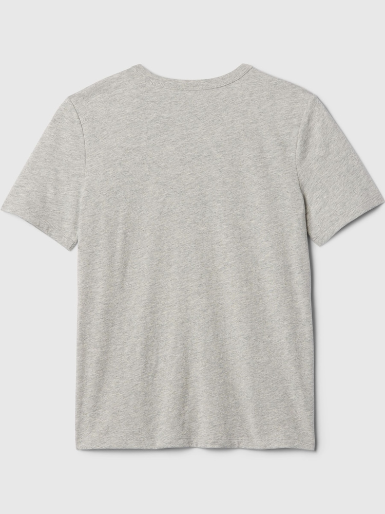 Gap Grey Logo Short Sleeve Crew Neck T-Shirt (4-13yrs) - Image 2 of 2 Gap Grey Logo Short Sleeve Crew Neck T-Shirt (4-13yrs) - Image 2 of 2