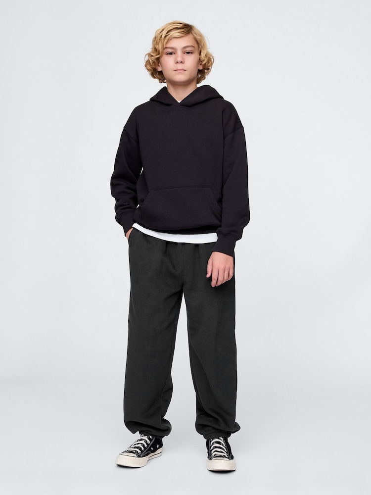 Negro - Pantalones de chándal suaves con forro polar y logo de estilo vintage de Gap (4-13 años) - Imagen 2 de 4