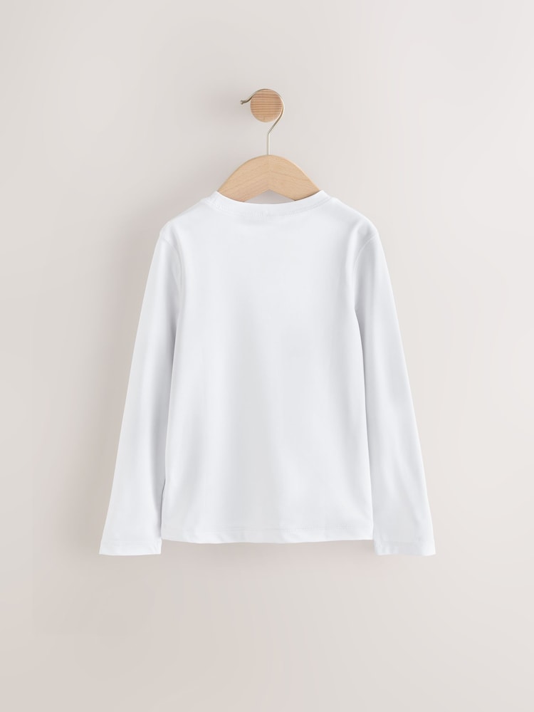 Белый логотип  - Gap Long Sleeve Swim Rash Guard (4-13yrs) - Изображение 2 из 4