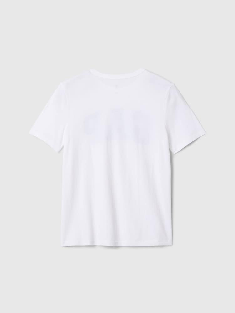 Gap White Logo Short Sleeve Crew Neck T-Shirt (4-13yrs) - Image 2 of 2 Gap White Logo Short Sleeve Crew Neck T-Shirt (4-13yrs) - Image 2 of 2