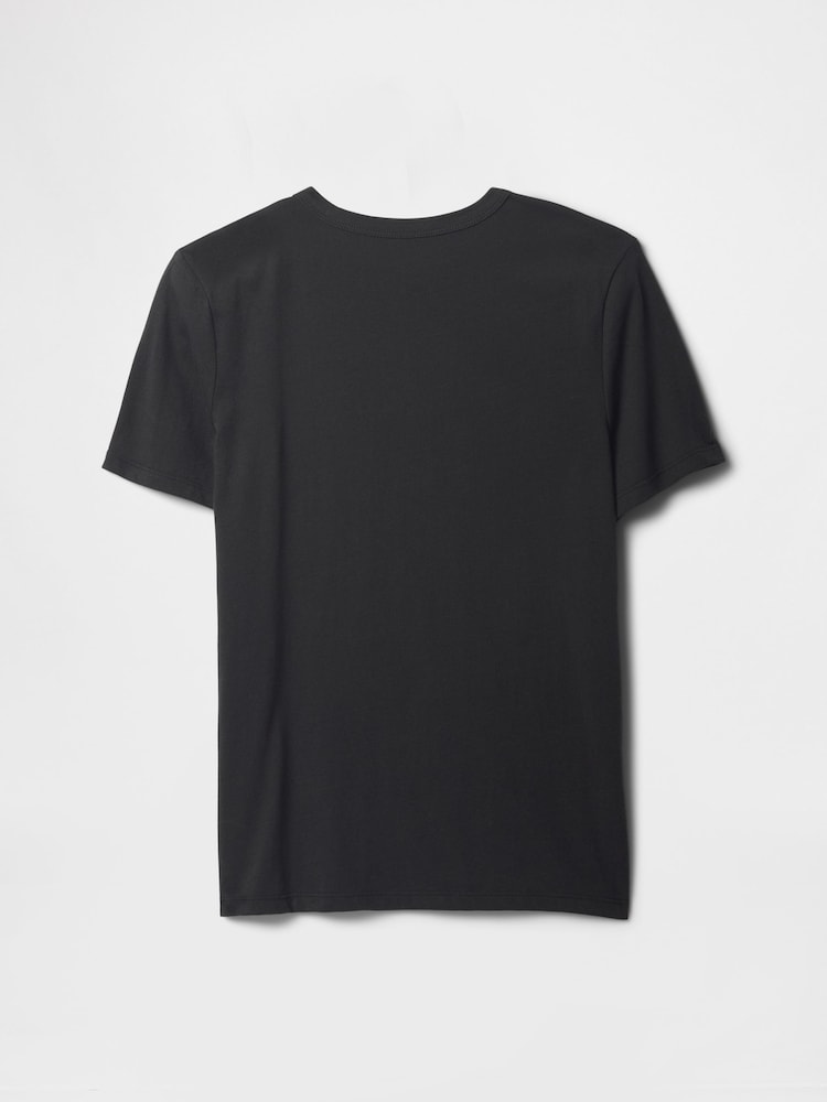 Gap Black Logo Short Sleeve Crew Neck Graphic T-Shirt (4-13yrs) - Image 2 of 3