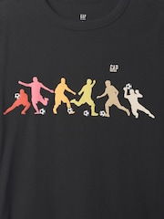 Gap Black Logo Short Sleeve Crew Neck Graphic T-Shirt (4-13yrs) - Image 3 of 3