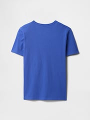 Blauw - Gap Logo T-shirt met korte mouwen en ronde hals (4 - 13 jr) - Image 2 of 3