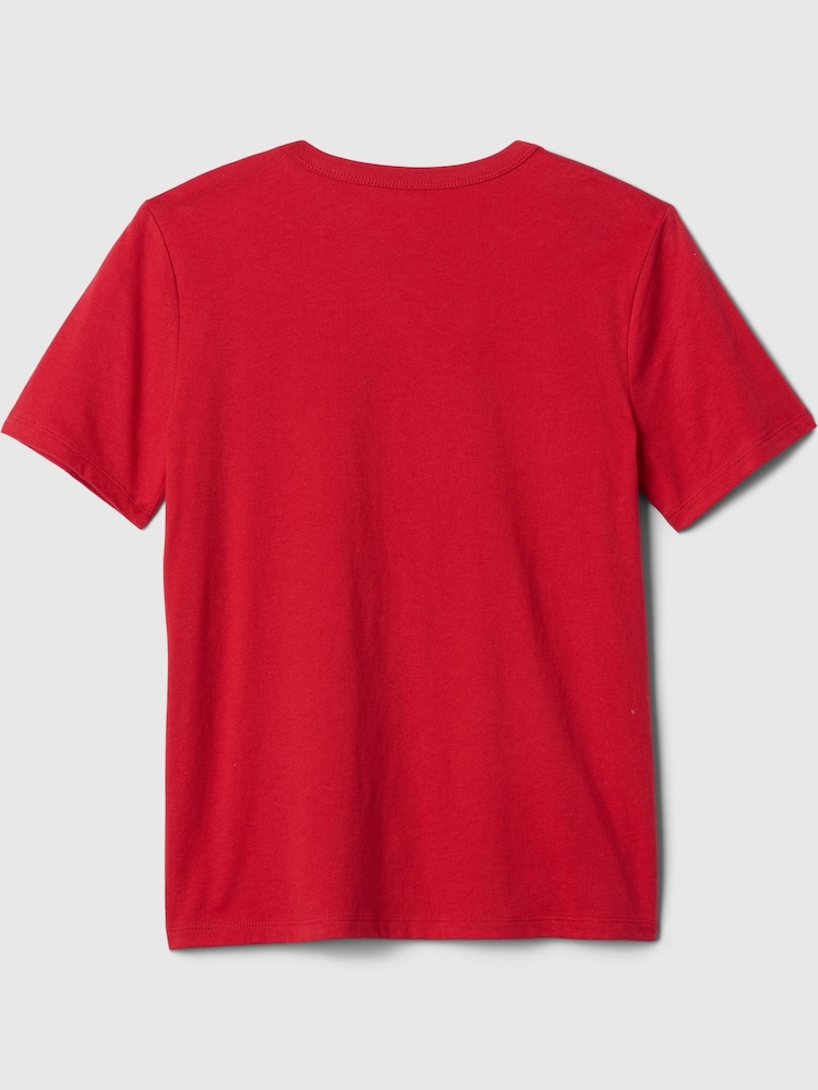 Gap Red Logo Short Sleeve Crew Neck T-Shirt (4-13yrs) - Image 2 of 2