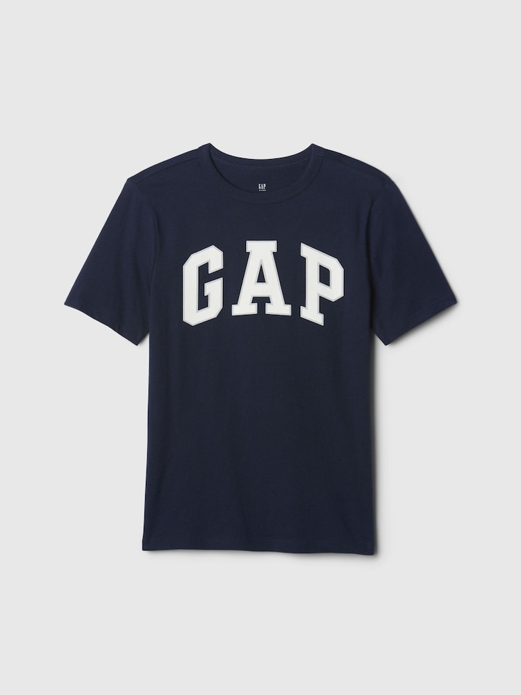 Gap Navy Blue Logo Short Sleeve Crew Neck T-Shirt (4-13yrs) - Image 1 of 2 Gap Navy Blue Logo Short Sleeve Crew Neck T-Shirt (4-13yrs) - Image 1 of 2