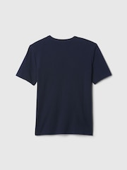 Gap Navy Blue Logo Short Sleeve Crew Neck T-Shirt (4-13yrs) - Image 2 of 2