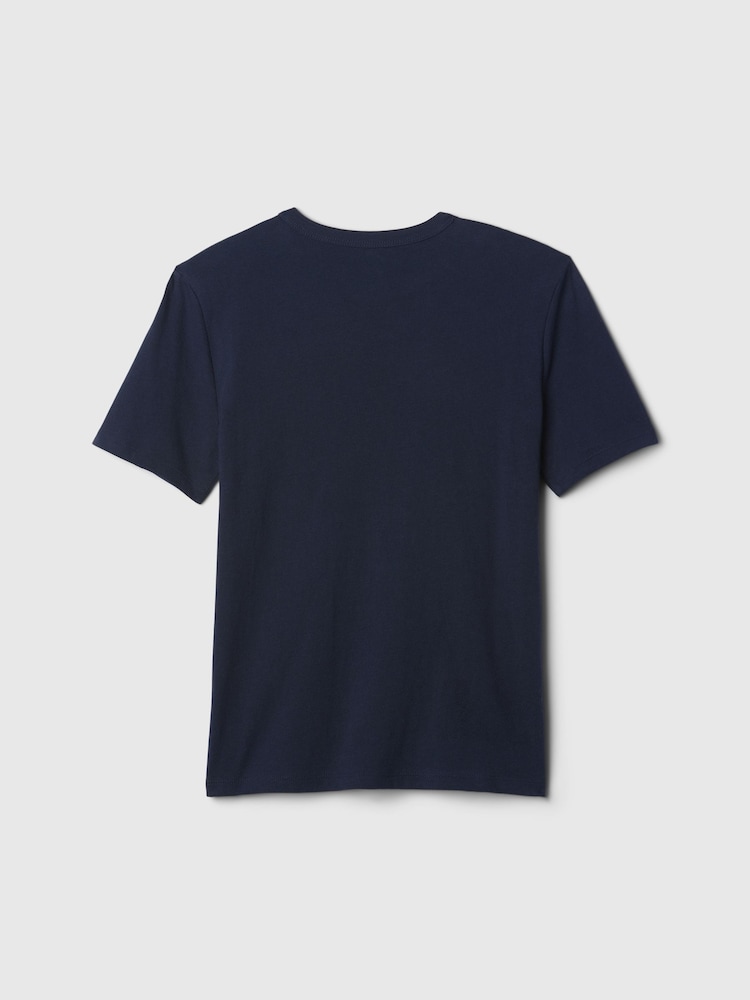 Gap Navy Blue Logo Short Sleeve Crew Neck T-Shirt (4-13yrs) - Image 2 of 2