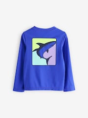 Синий - Gap Long Sleeve Swim Rash Guard (4-13yrs) - Изображение 2 из 4