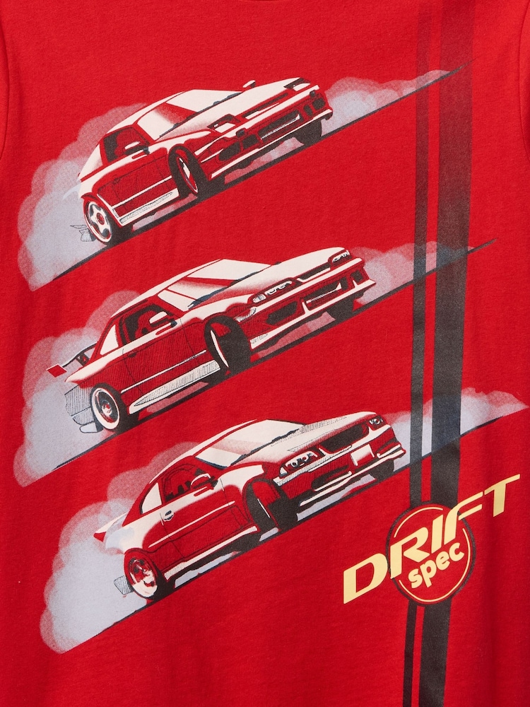 Gap Red Car Short Sleeve Graphic T-Shirt (4-13yrs) - Image 2 of 2