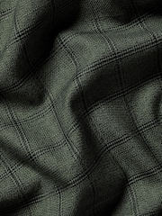 Charles Tyrwhitt Green Slim Fit Check Non-iron Twill 100% Cotton Shirt - Image 6 of 6