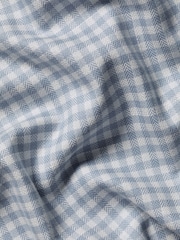 Charles Tyrwhitt Blue Slim Fit Check Non Iron Twill 100% Cotton Shirt - Image 7 of 7