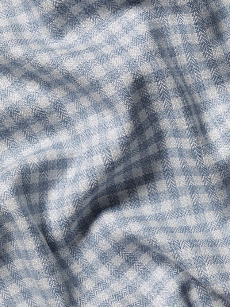 Charles Tyrwhitt Blue Slim Fit Check Non Iron Twill 100% Cotton Shirt - Image 7 of 7