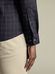 Charles Tyrwhitt Classic Fit Check Non-Iron Twill 100% Cotton Shirt - Imagen 3 de 7