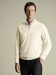 Charles Tyrwhitt Merino-Pullover mit RV-Kragen - Bild 1 von 5