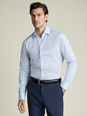 Charles Tyrwhitt Blue Classic Fit Egyptian 100% Cotton Stripe Shirt - Image 1 of 6