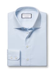 Charles Tyrwhitt Blue Classic Fit Egyptian 100% Cotton Stripe Shirt - Image 4 of 6