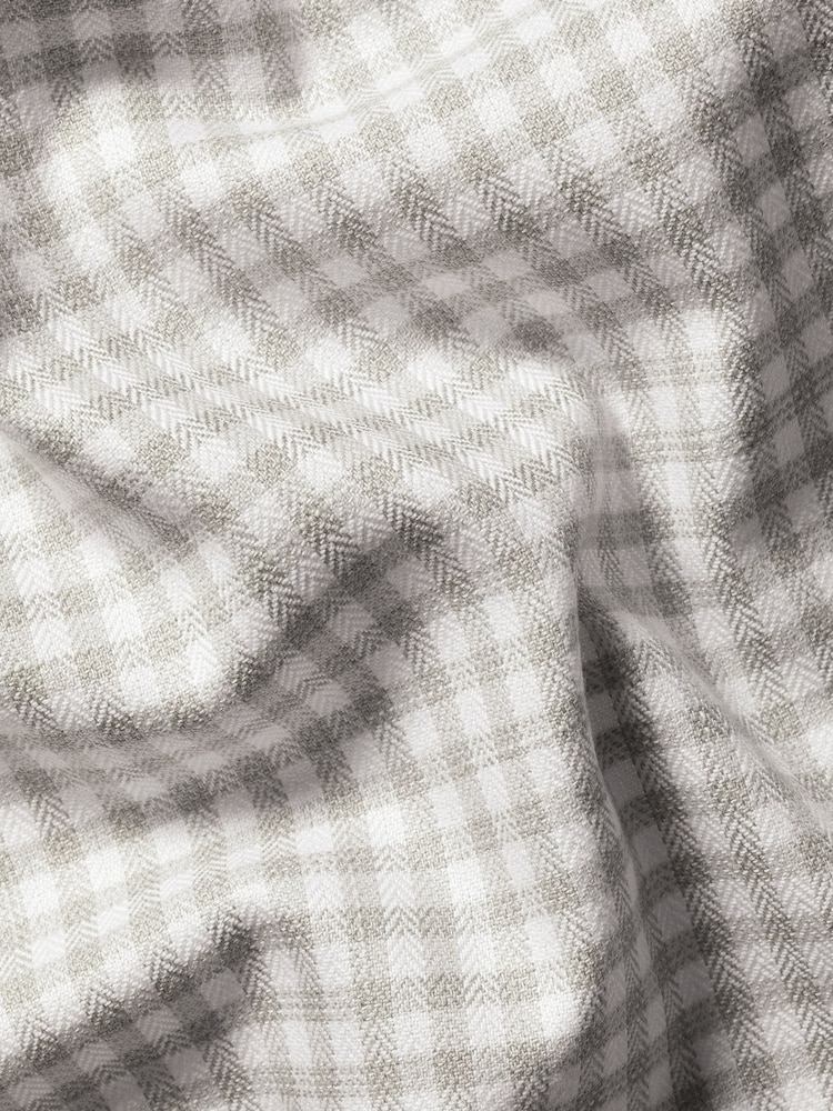 Charles Tyrwhitt Grey Slim Fit Check Non Iron Twill 100% Cotton Shirt - Image 7 of 7