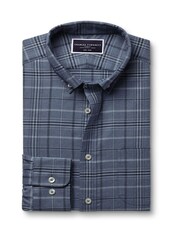 Charles Tyrwhitt Blue Classic Fit Check Non Iron Twill 100% Cotton Shirt - Image 5 of 7
