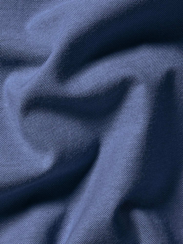 Charles Tyrwhitt Blue Slim Fit Plain Button Down Stretch Washed 100% Cotton Oxford Shirt - Image 6 of 6