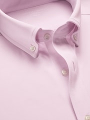 Charles Tyrwhitt Pink Four Way Stretch Button Down Jersey Shirt - Image 5 of 6