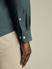 Charles Tyrwhitt Classic Fit Plain Button Down Stretch Washed 100% Cotton Oxford Shirt - Bild 4 von 7