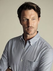 Charles Tyrwhitt Blue Extra Slim Fit Check Non Iron Twill 100% Cotton Shirt - Image 3 of 7