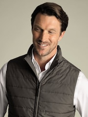 Charles Tyrwhitt Brown Quilted Gilet - Image 3 of 5