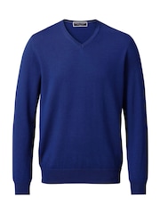 Charles Tyrwhitt Blue Merino V-Neck Jumper - Image 3 of 5