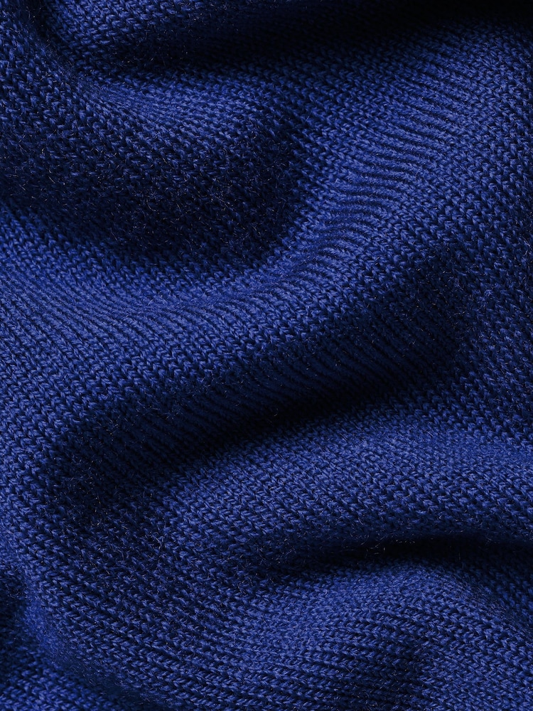 Charles Tyrwhitt Blue Merino V-Neck Jumper - Image 5 of 5