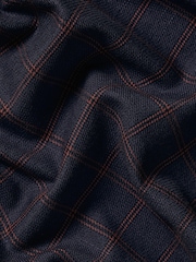 Charles Tyrwhitt Blue Slim Fit Check Non Iron Twill 100% Cotton Shirt - Image 7 of 7